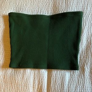 Urban Outfitters Green Cropped Tube Top